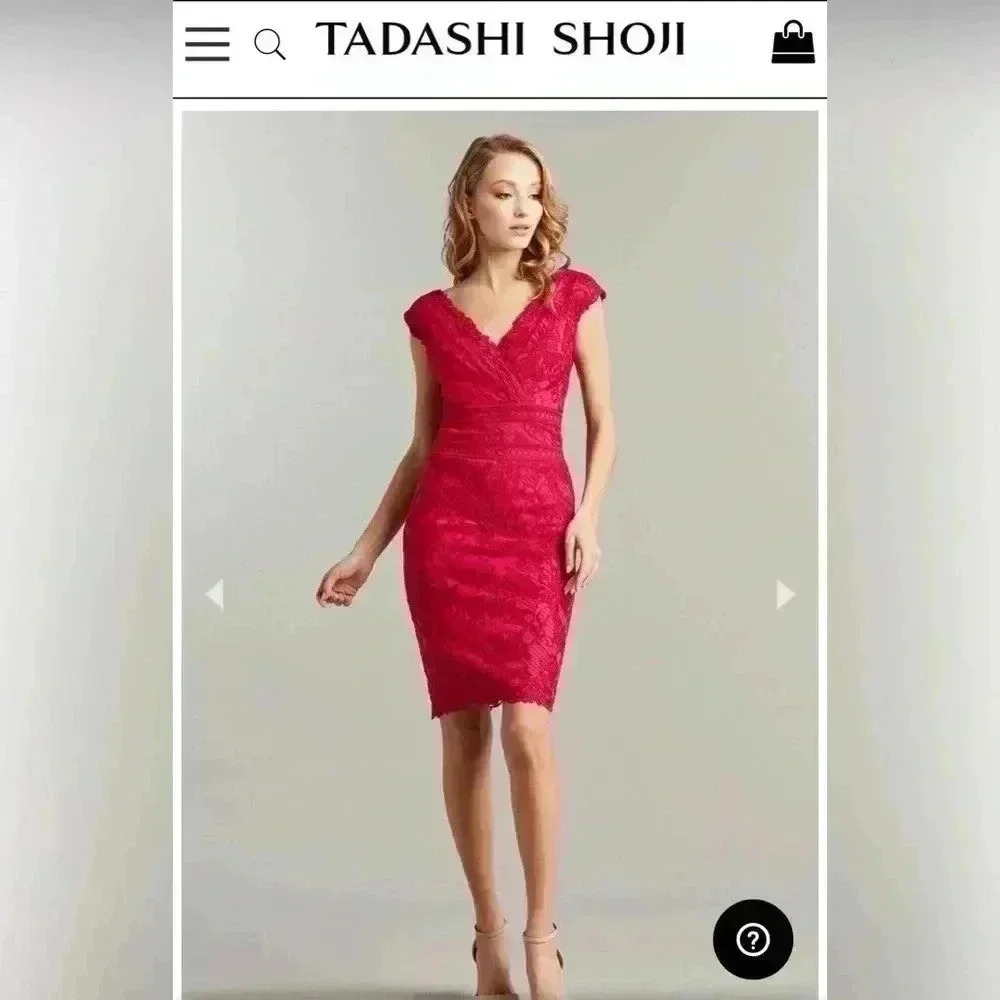 Tadashi Shoji Caria Embroidered Lace Dress